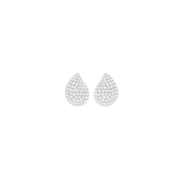         Weißgold, Ohrringe, Tamara Comolli SIGNATURE Small Ohrstecker mit Diamant Pavé