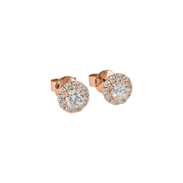         Rotgold, Ohrringe, Ruppenthal Brillant Ohrstecker "Halo"