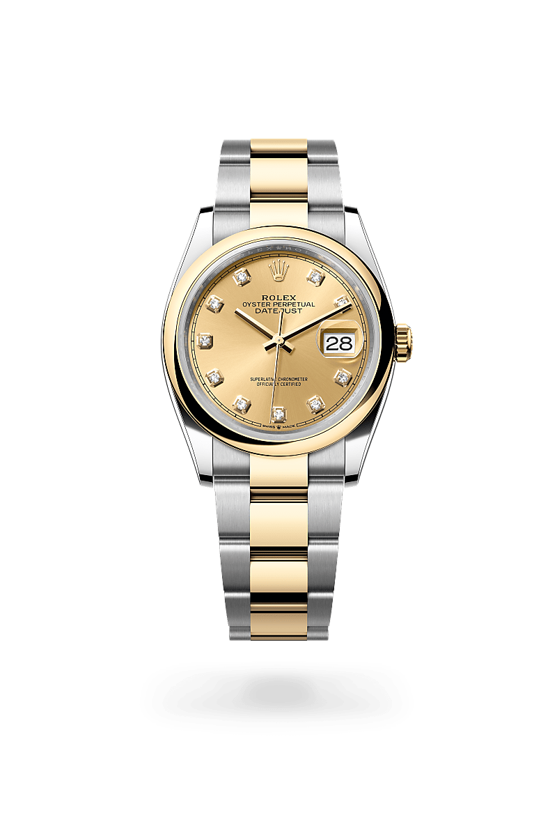 Rolex Datejust 36 Herrenuhr (M126203-0018) Oyster, 36 mm, Edelstahl Oystersteel und Gelbgold