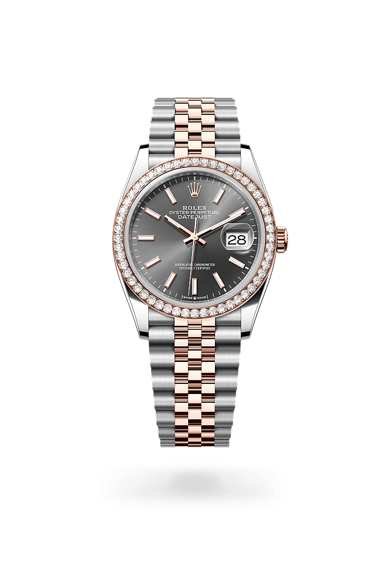 Rolex Datejust 36 Herrenuhr (M126281RBR-0001) Oyster, 36 mm, Edelstahl Oystersteel und Everose-Gold mit Diamanten