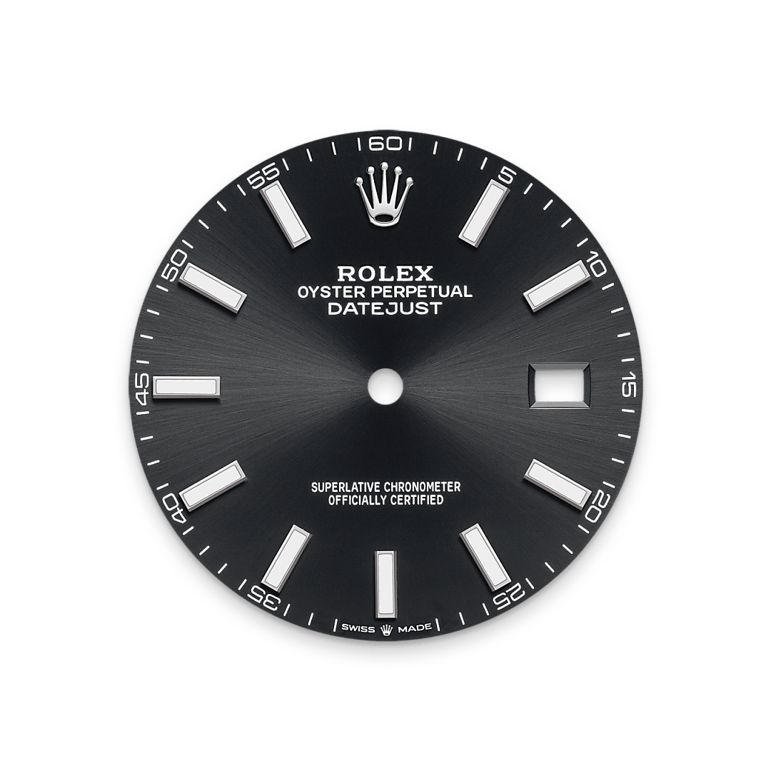 Strahlend schwarzes Zifferblatt