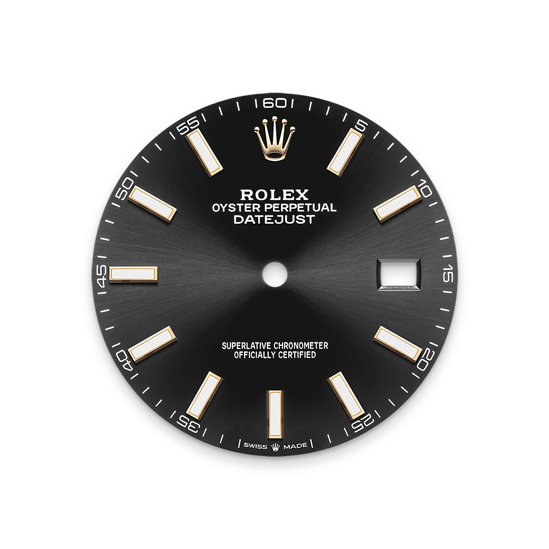 Strahlend schwarzes Zifferblatt