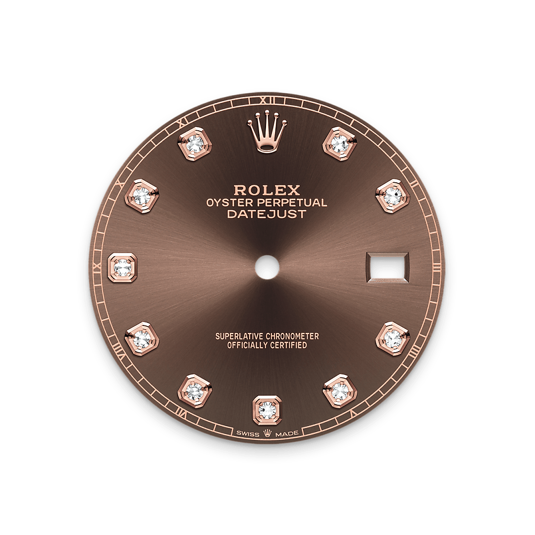 Schokoladen­­farbenes Zifferblatt