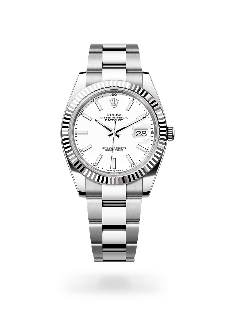 Rolex Datejust 41 Herrenuhr (M126334-0009) Oyster, 41 mm, Edelstahl Oystersteel und Weißgold