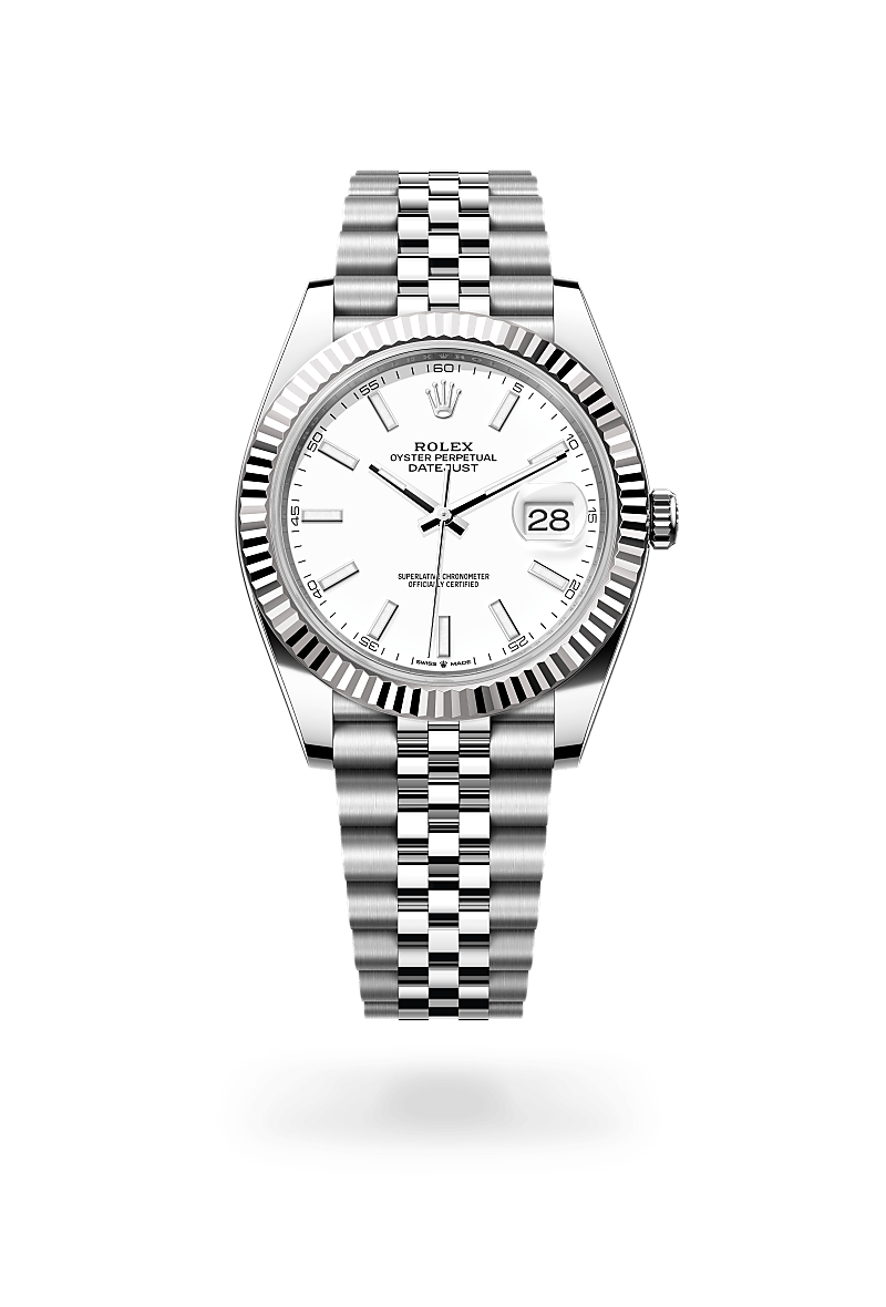 Rolex Datejust 41 Herrenuhr (M126334-0010) Oyster, 41 mm, Edelstahl Oystersteel und Weißgold