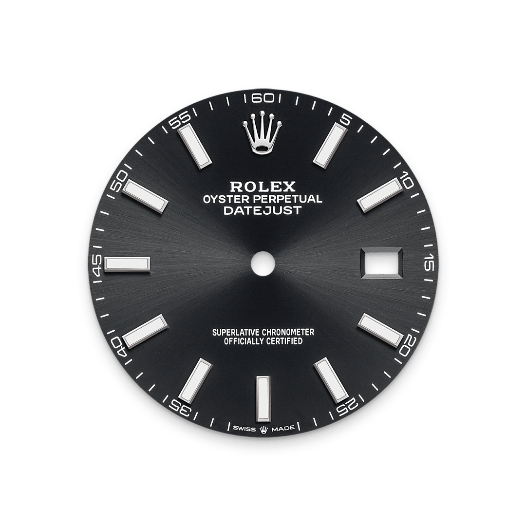 Strahlend schwarzes Zifferblatt