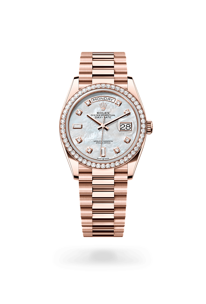 Rolex Day-Date 36 M128345RBR-0028 Herrenuhr - Oyster, 36 mm, Everose-Gold mit Diamanten 