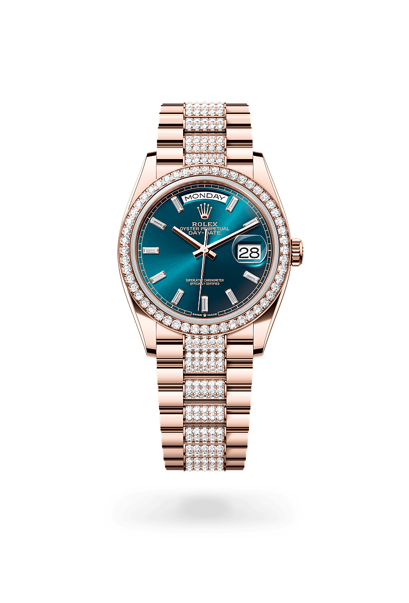 Rolex Day-Date 36 Herrenuhr (M128345RBR-0084) Oyster, 36 mm, Everose-Gold mit Diamanten