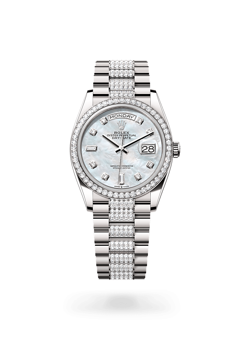 Rolex Day-Date 36 M128349RBR-0014 Herrenuhr - Oyster, 36 mm, Weißgold mit Diamanten 