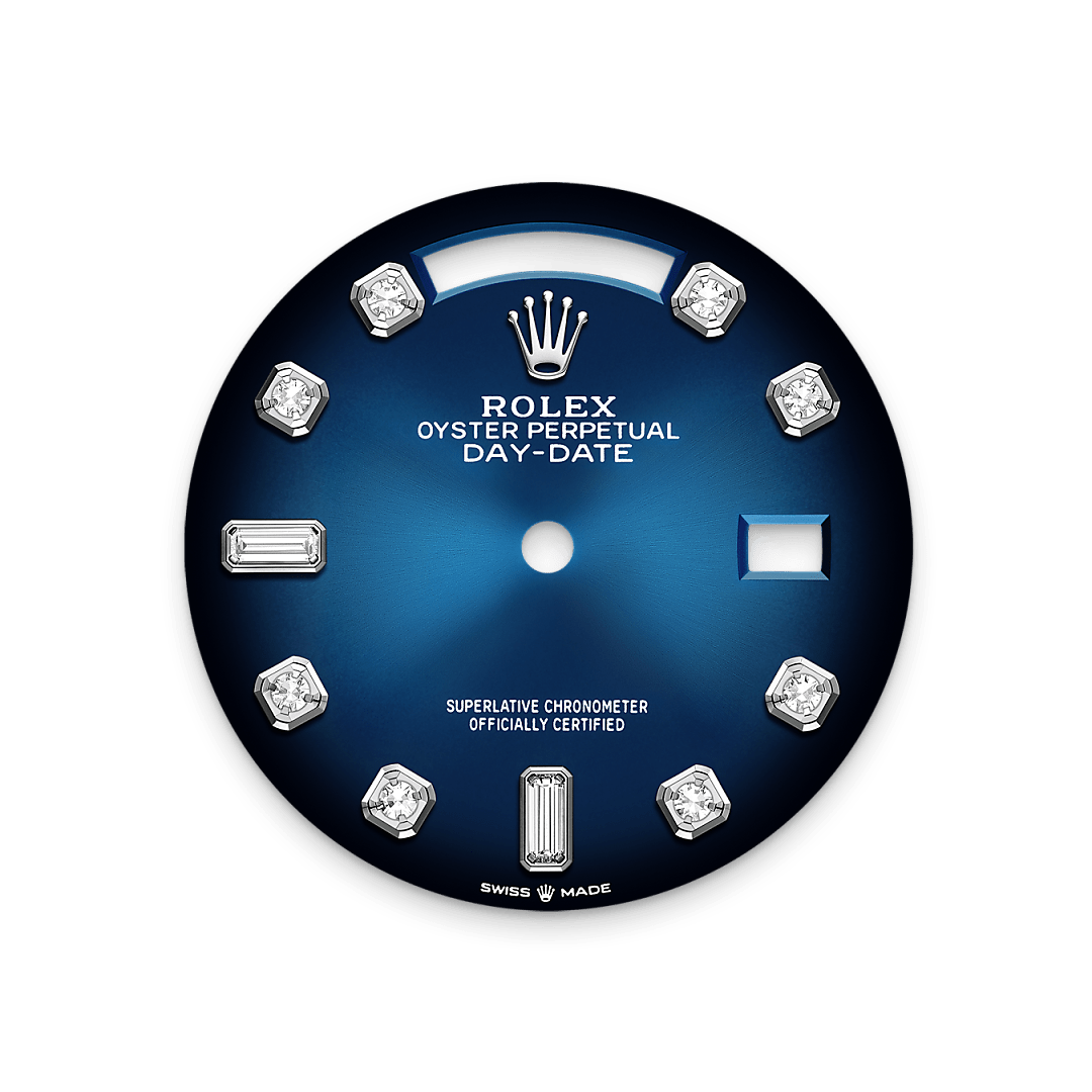 Zifferblatt in Blau ombré