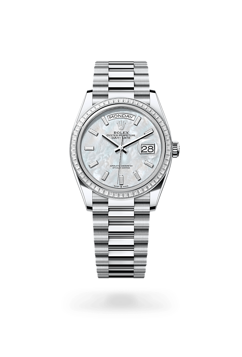 Rolex Day-Date 36 Herrenuhr (M128396TBR-0022) Oyster, 36 mm, Platin mit Diamanten