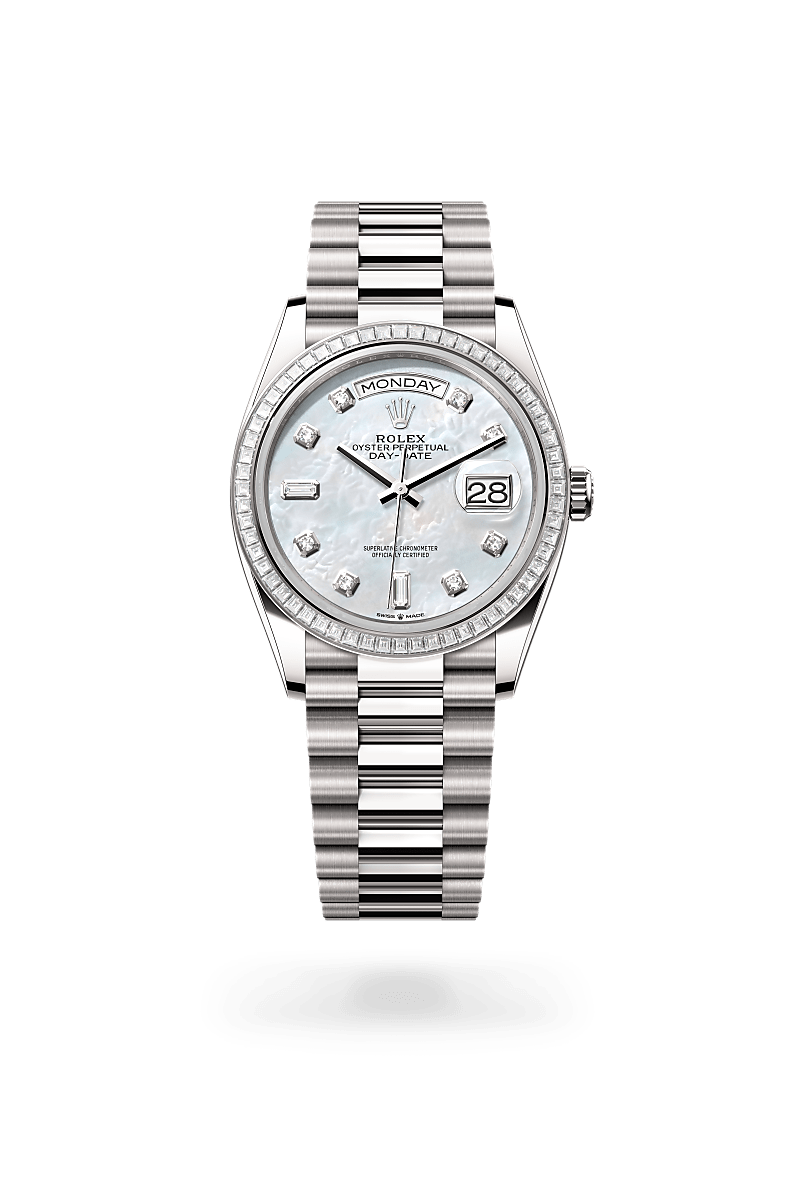 Rolex Day-Date 36 M128399TBR-0003 Herrenuhr - Oyster, 36 mm, Weißgold mit Diamanten 