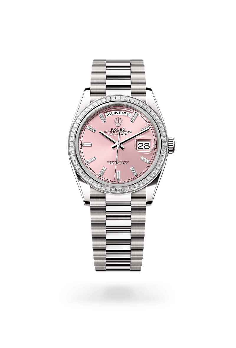 Rolex Day-Date 36 Herrenuhr (M128399TBR-0029) Oyster, 36 mm, Weißgold mit Diamanten