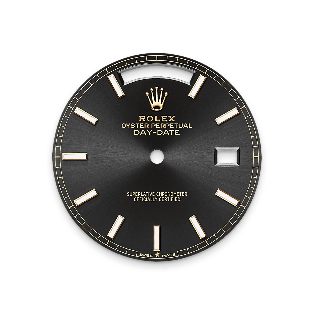 Strahlend schwarzes Zifferblatt