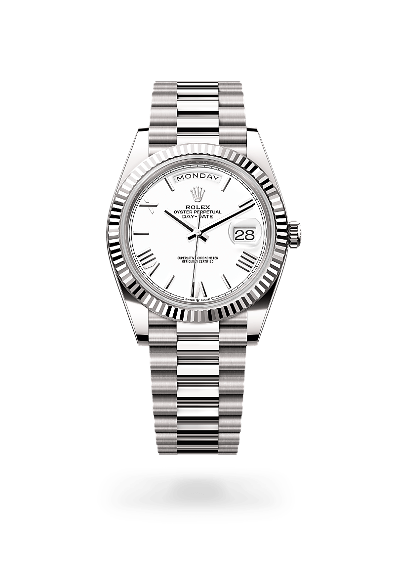 Rolex Day-Date 40 Herrenuhr (M228239-0046) Oyster, 40 mm, Weißgold