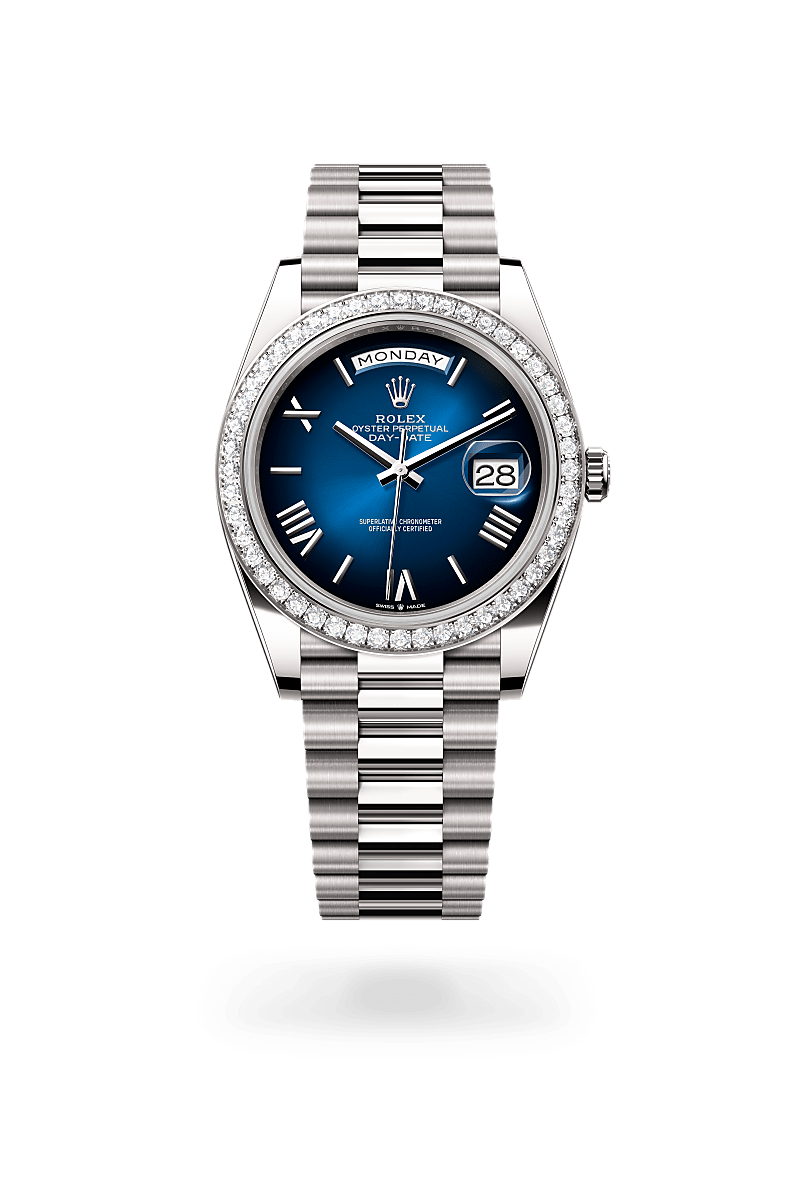 Rolex Day-Date 40 M228349RBR-0045 Herrenuhr - Oyster, 40 mm, Weißgold mit Diamanten 