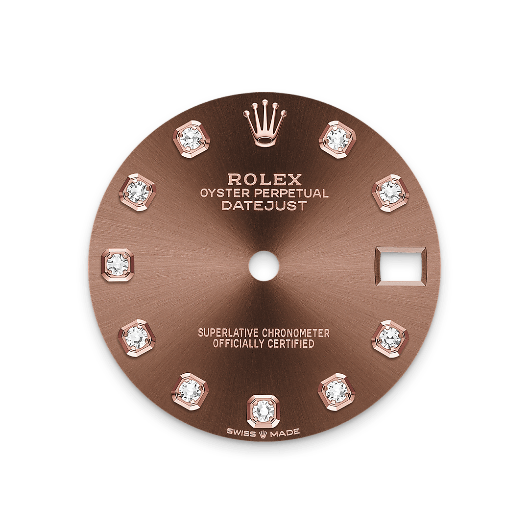 Schokoladen­­farbenes Zifferblatt