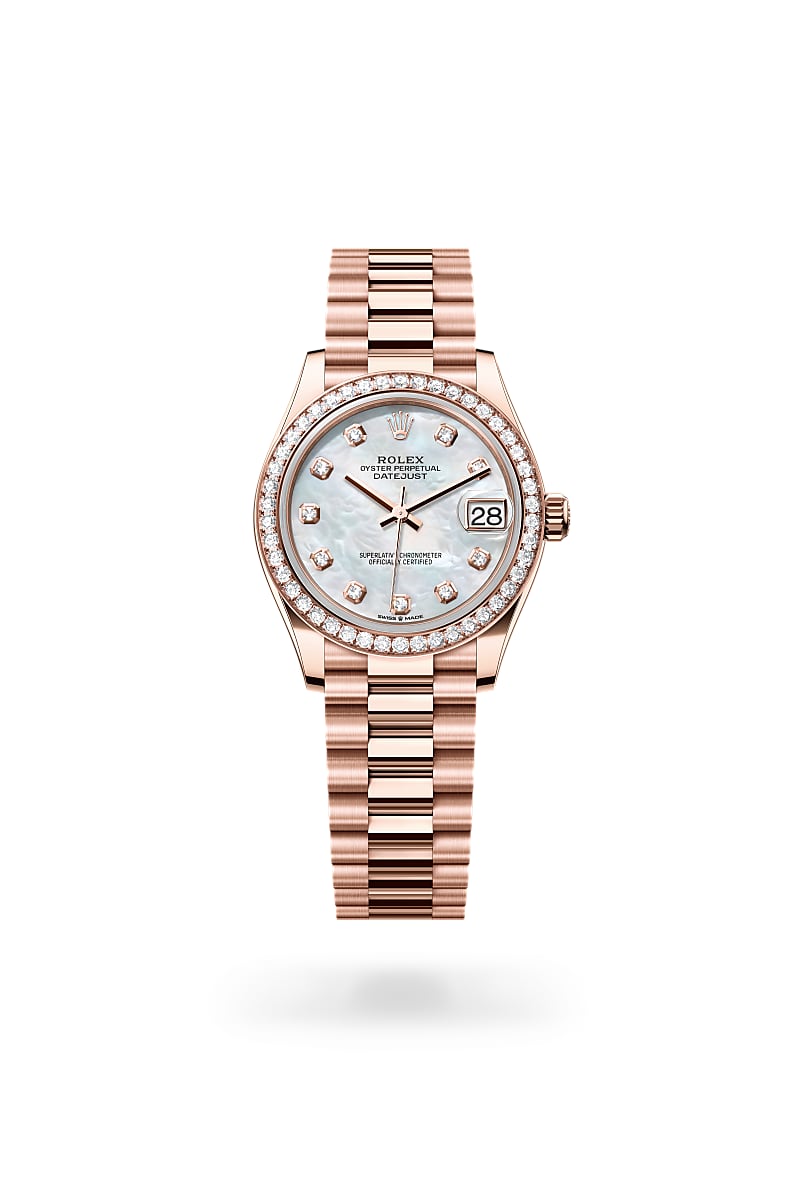 Rolex Datejust 31 M278285RBR-0005 Herrenuhr - Oyster, 31 mm, Everose-Gold mit Diamanten