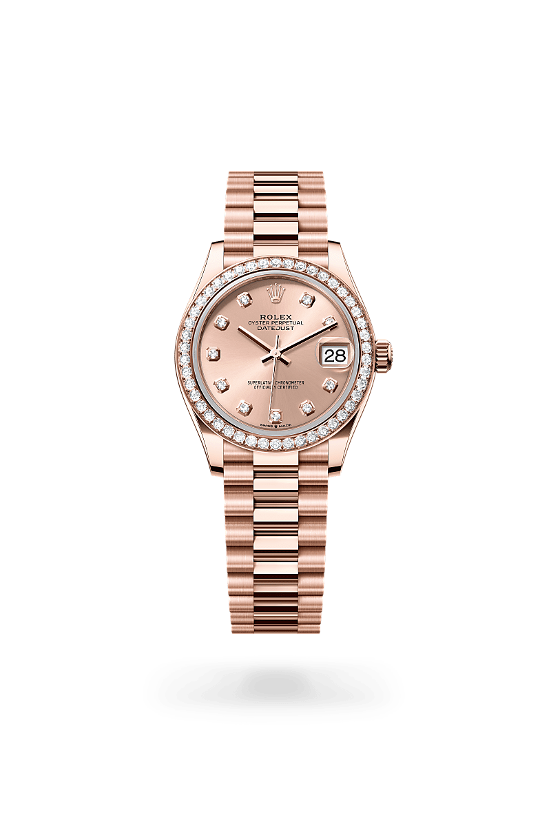 Rolex Datejust 31 Herrenuhr (M278285RBR-0025) Oyster, 31 mm, Everose-Gold mit Diamanten