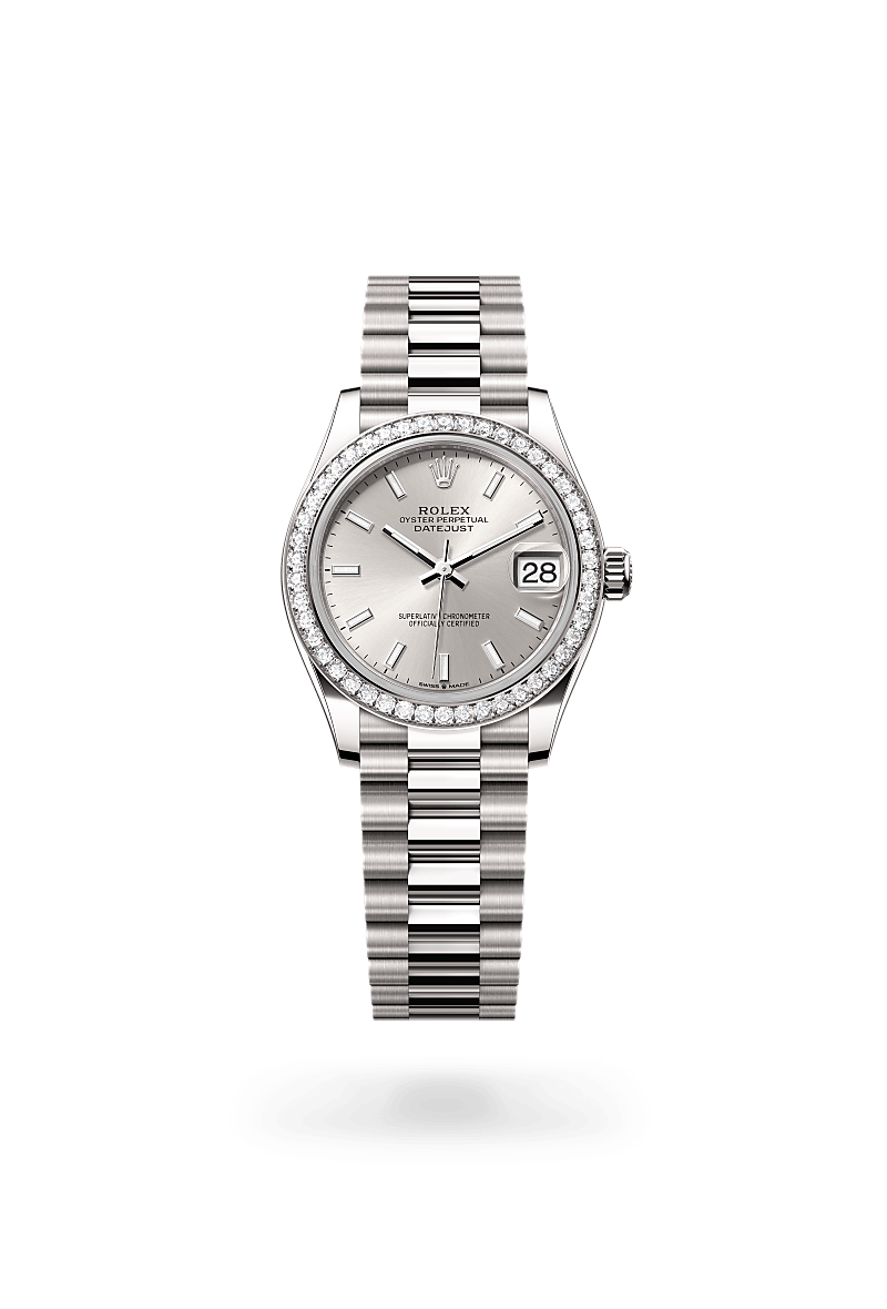 Rolex Datejust 31 Herrenuhr (M278289RBR-0012) Oyster, 31 mm, Weißgold mit Diamanten