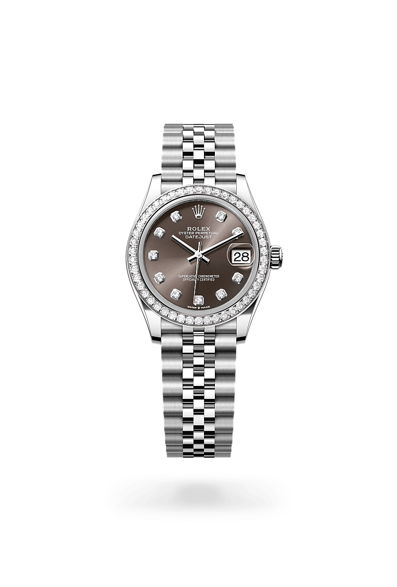 Rolex Datejust 31 Herrenuhr (M278384RBR-0010) Oyster, 31 mm, Edelstahl Oystersteel und Weißgold mit Diamanten