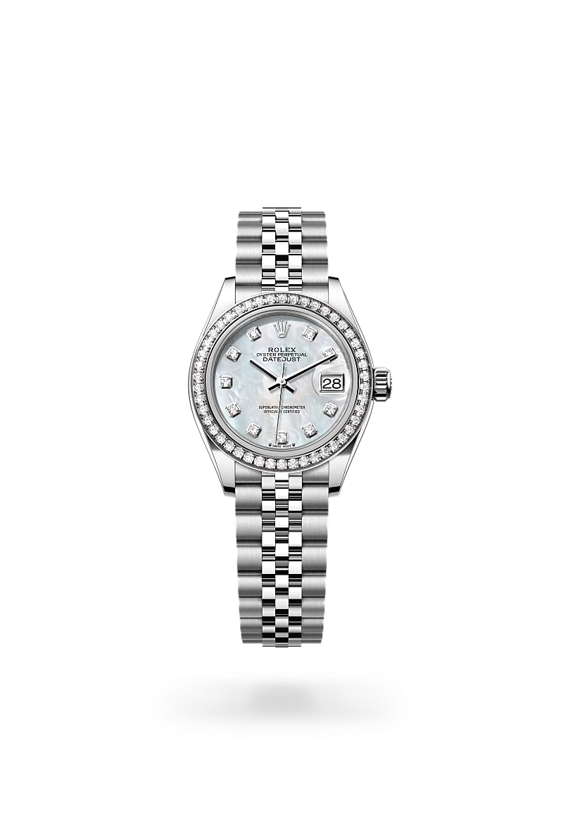 Rolex Lady-Datejust M279384RBR-0011 Herrenuhr - Oyster, 28 mm, Edelstahl Oystersteel und Weißgold mit Diamanten